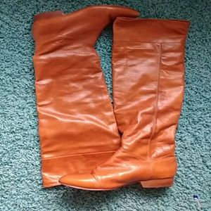 Over the knee leather boots, 7.5, 8 or narrow 8.5
